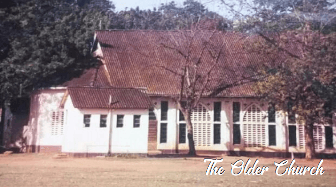 The older makuti church in the 1950's